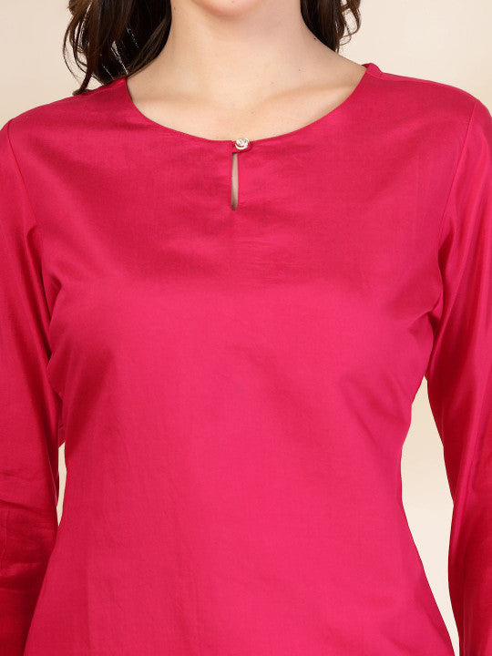 Yufta Floral Printed Round Neck Straight Kurta With Palazzos And Dupatta