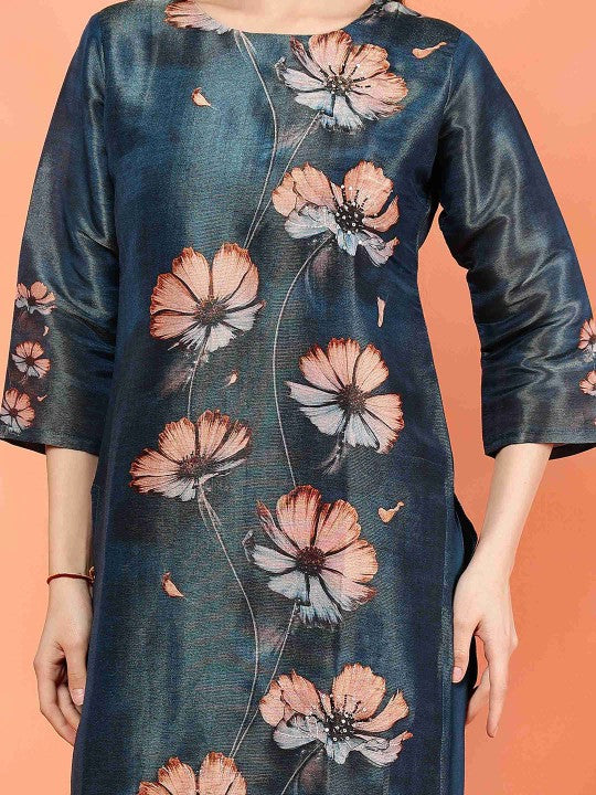 ETRAANA Women Floral Printed Round Neck Kurta
