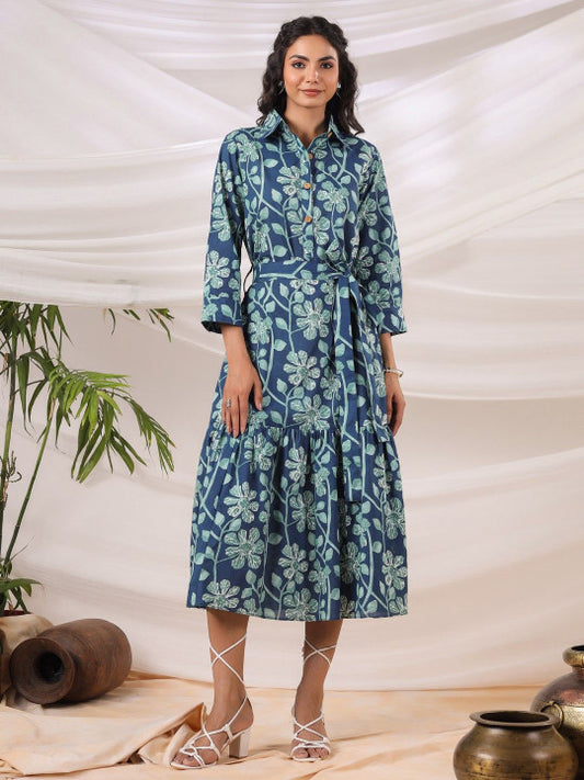 Jaipur Morni Women Ethnic Motifs Print Shirt Dress