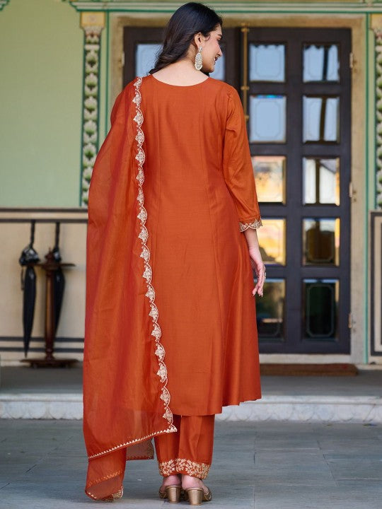 ASCIIBLUES Women Embroidered Regular Kurta