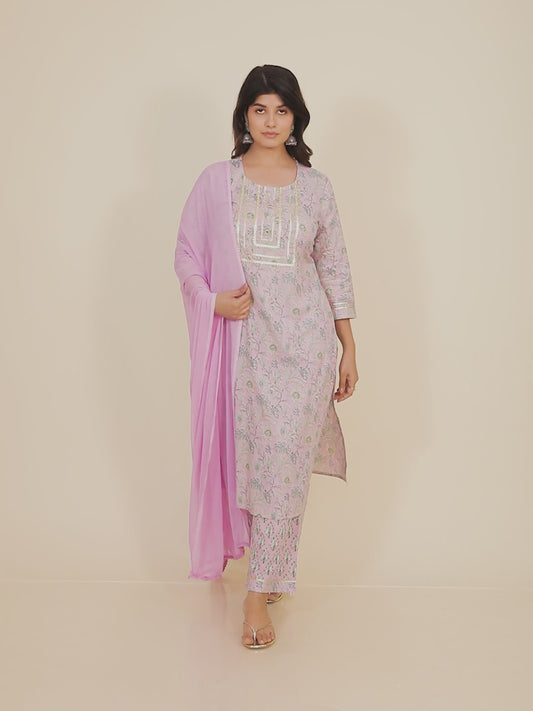 Soft Cotton Floral Kurta