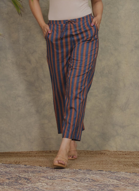 Soft Cotton Striped Pant