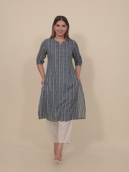 Soft Cotton Chevron Kurta