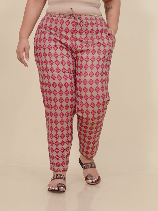 Soft Cotton Geometric Pant