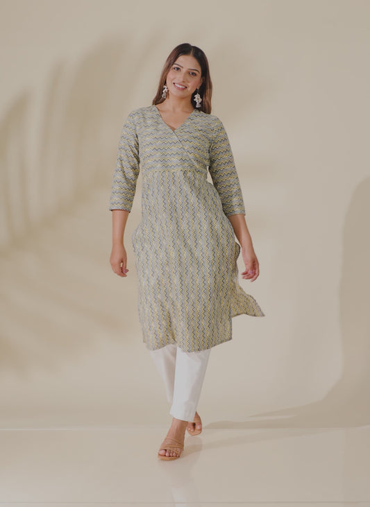 Soft Cotton Chevron Kurta