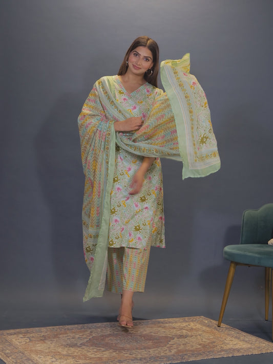 Soft Cotton Floral Kurta