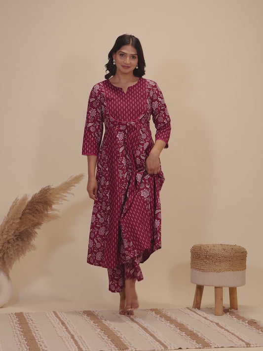 Soft Cotton Floral Kurta