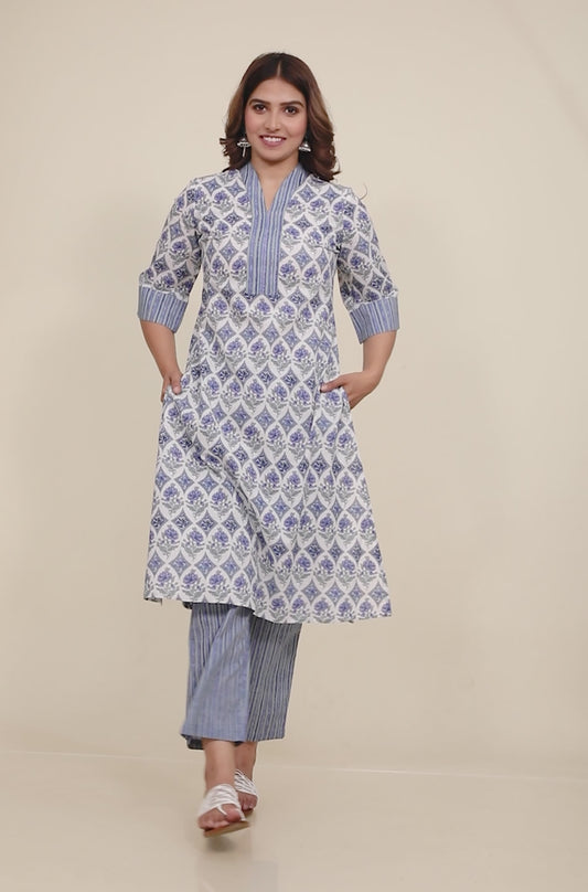 Soft Cotton Floral Kurta