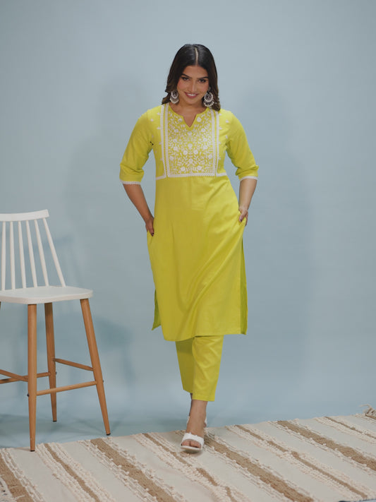 Linen Cotton Solid Kurta