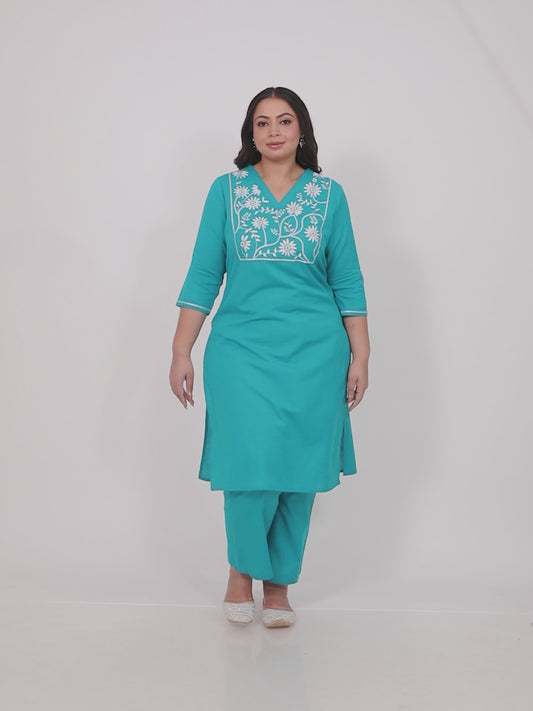 Linen Cotton Solid Kurta