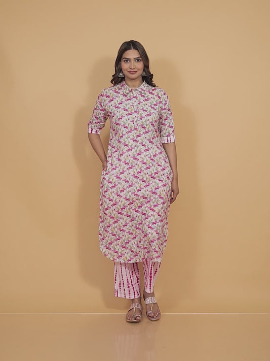 Soft Cotton Floral Kurta