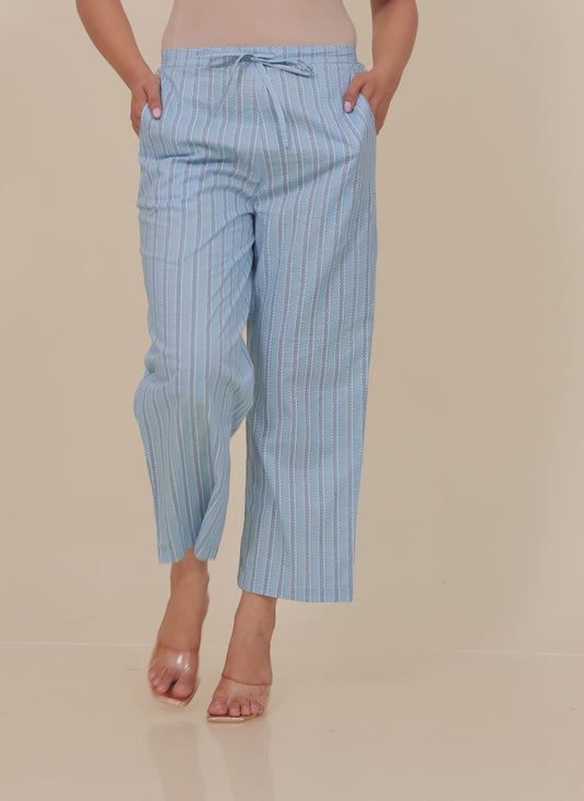 Soft Cotton Striped Pant