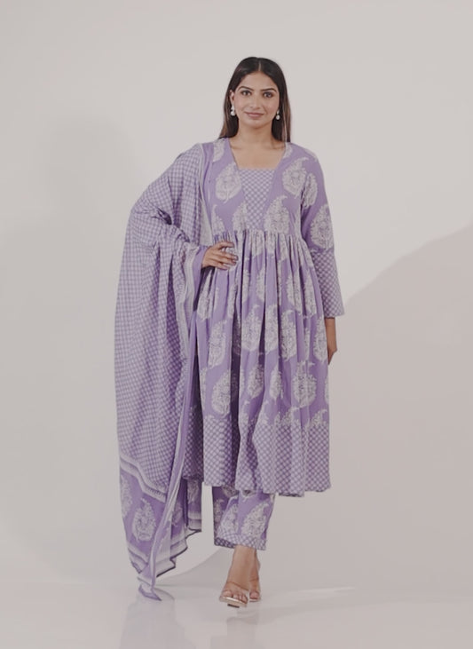 Soft Cotton Floral Kurta