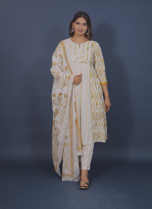 Soft Cotton Hand-Block Kurta