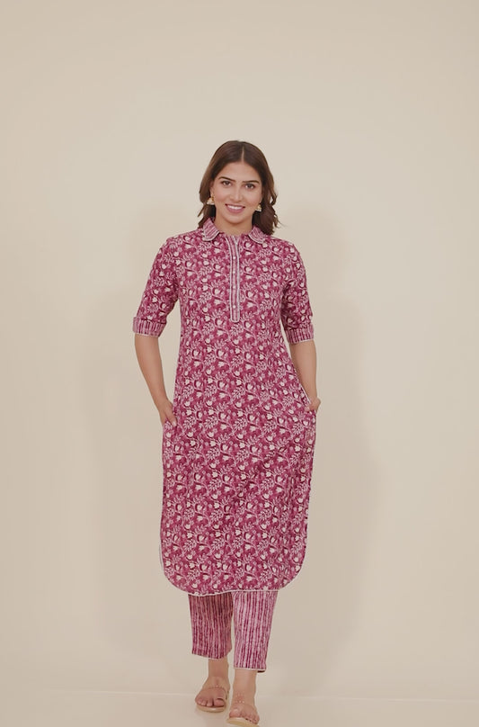 Soft Cotton Floral Kurta