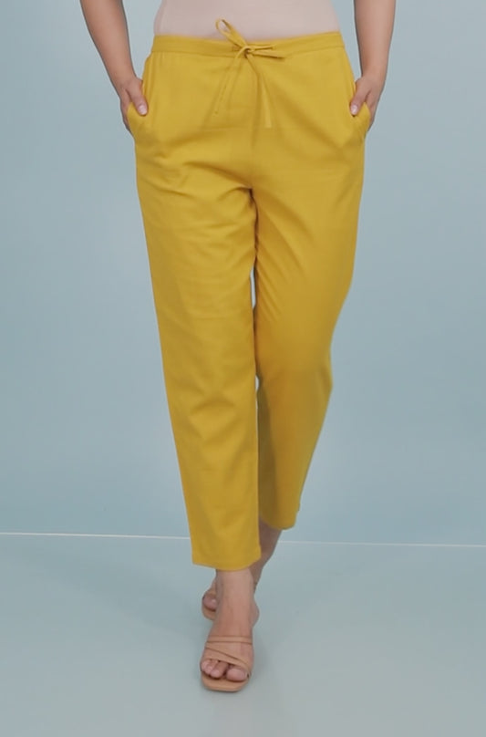 Linen Cotton Solid Pant