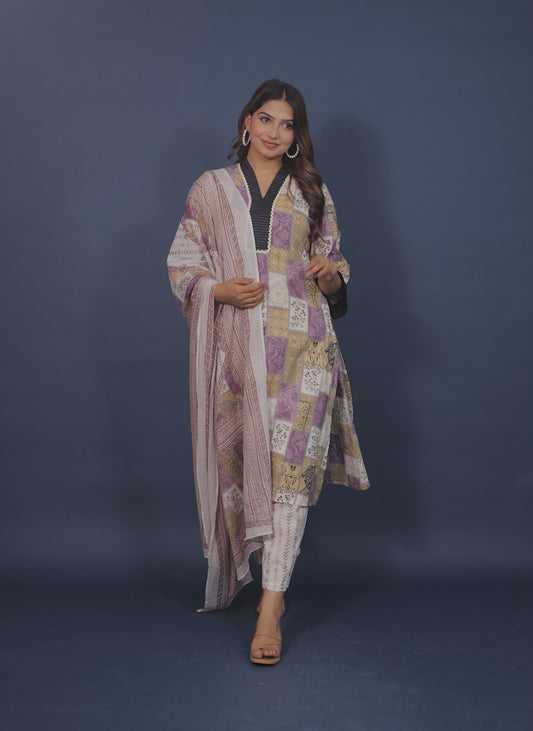 Soft Cotton Patchwork Kurta