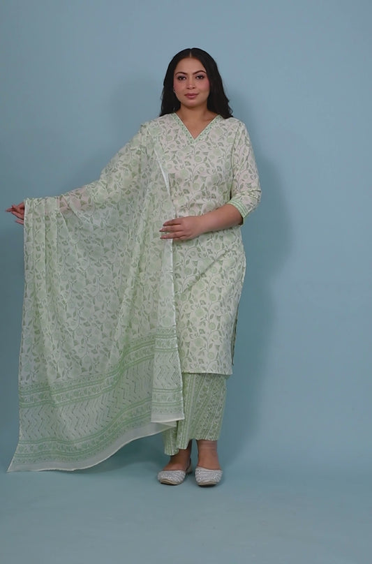 Soft Cotton Floral Kurta