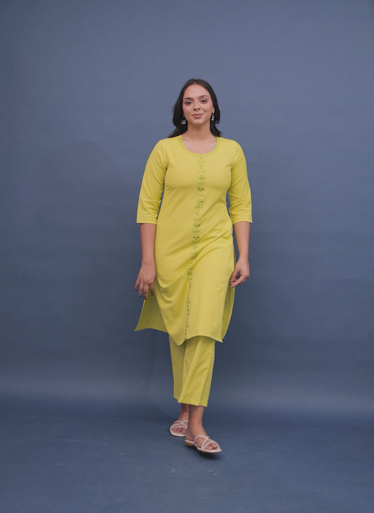 Linen Cotton Solid Kurta