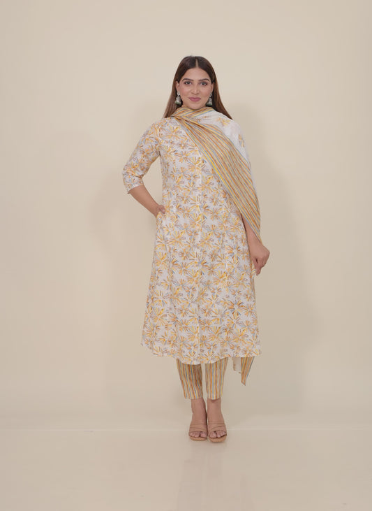 Soft Cotton Abstract Kurta