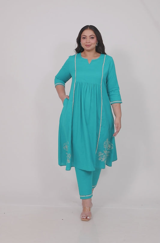 Linen Cotton Solid Kurta