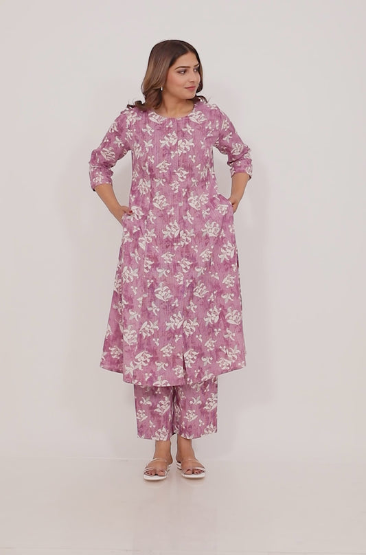 Kantha Cotton Floral Kurta