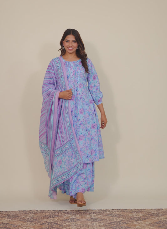 Soft Cotton Floral Kurta