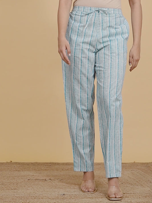 Soft Cotton Striped Pant