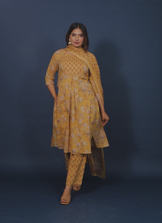 Soft Cotton Floral Kurta