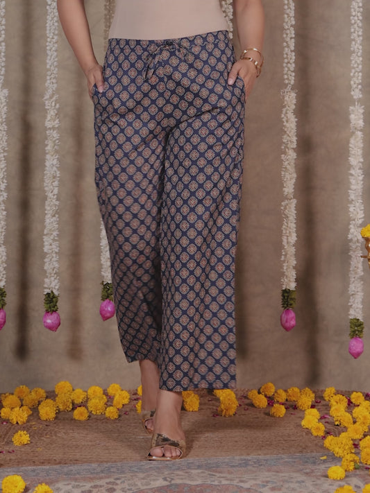 Soft Cotton Butti Blue Palazzo