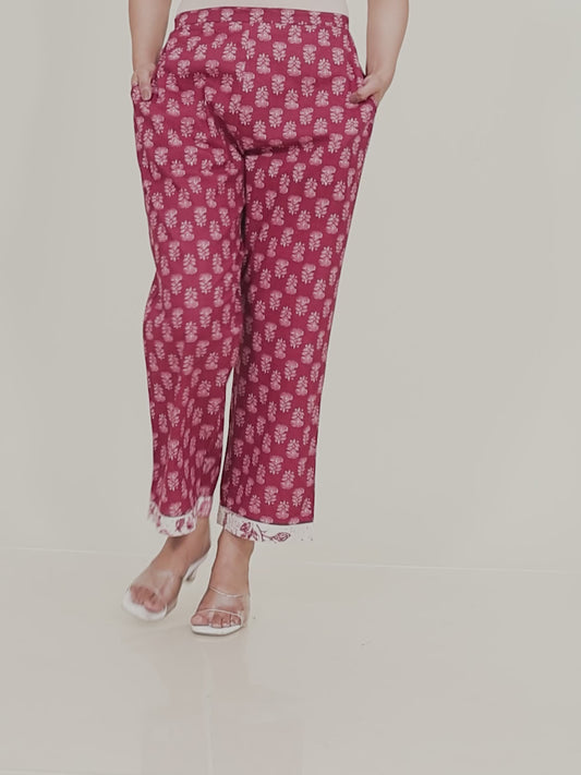 Soft Cotton Block Pant