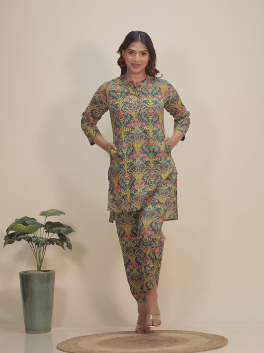 Soft Cotton Floral Kurta