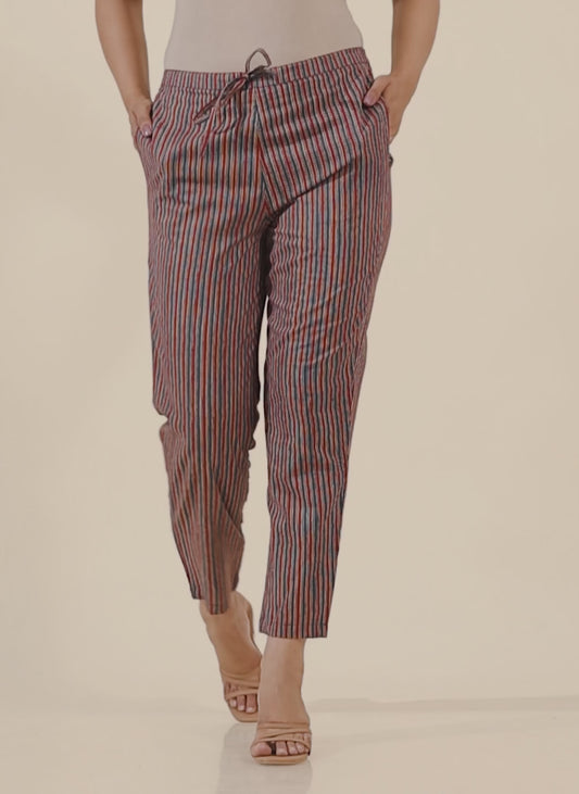 Soft Cotton Striped Pant