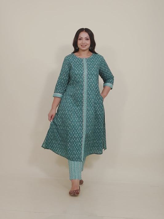 Soft Cotton Block Kurta