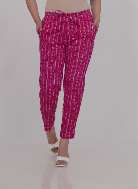 Soft Cotton Striped Pant