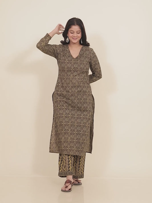 Soft Cotton Ajrakh Kurta