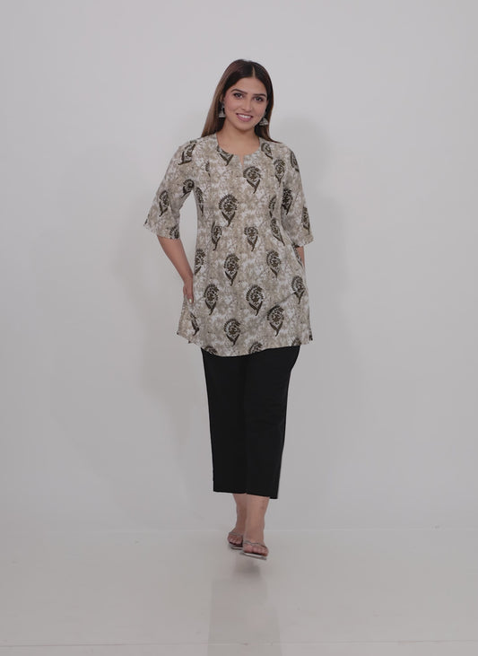 Soft Cotton Floral Kurti