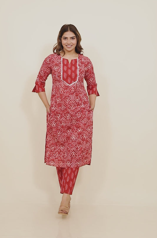 Soft Cotton Ikat Kurta