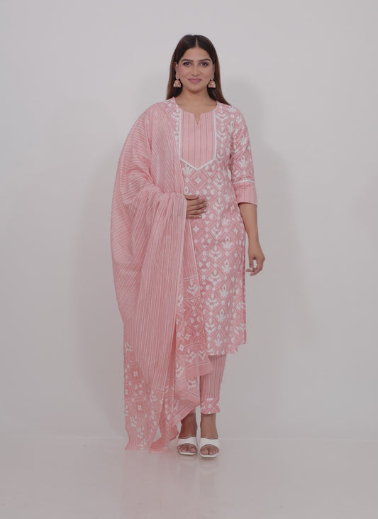 Soft Cotton Ikat Kurta