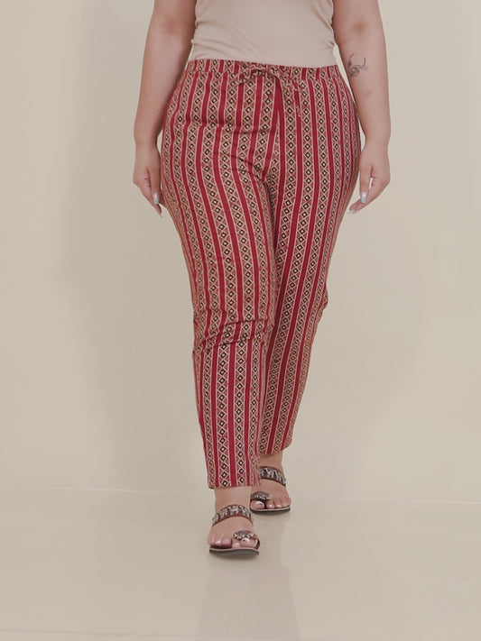 Soft Cotton Striped Pant