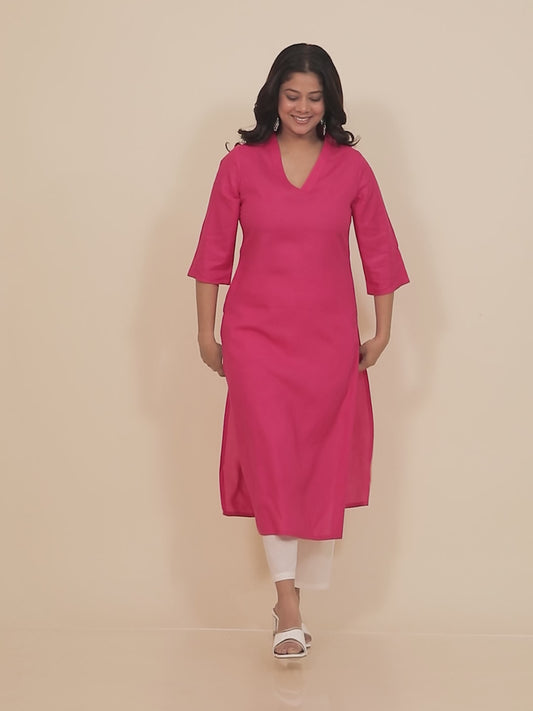 Rayon Solid Kurta