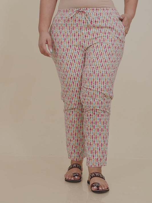 Soft Cotton Geometric Pant