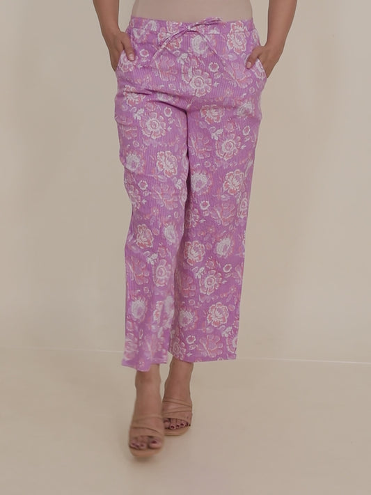 Kantha Cotton Floral Pant