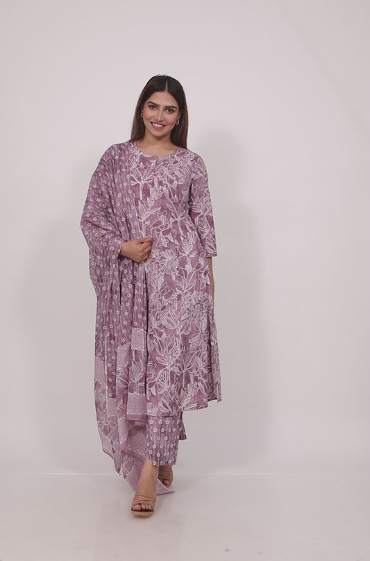 Soft Cotton Floral Kurta