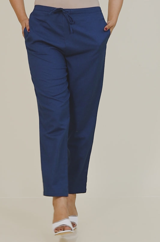 Linen Cotton Solid Pant