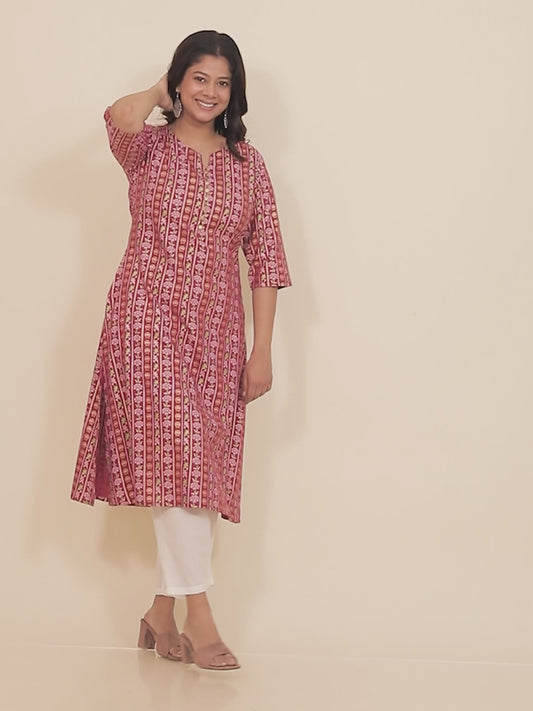 Rayon Floral Kurta