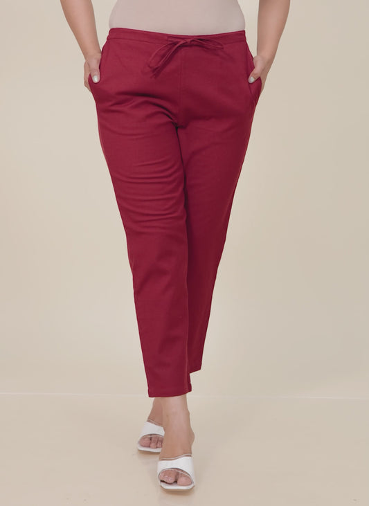 Linen Cotton Solid Pant