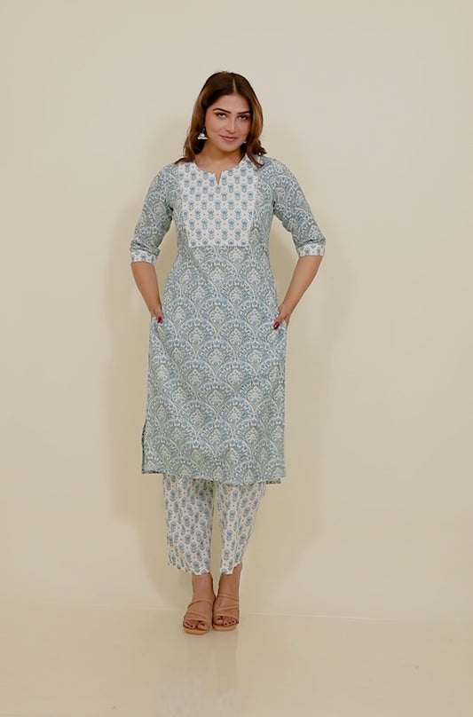 Soft Cotton Floral Kurta