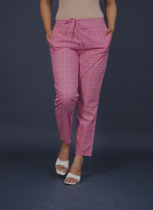 Soft Cotton Geometric Pant