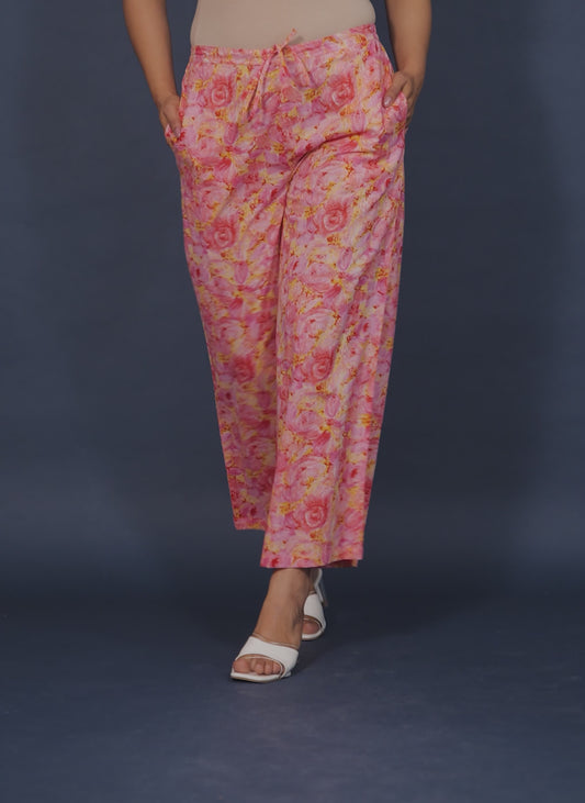 Soft Cotton Floral Palazzo